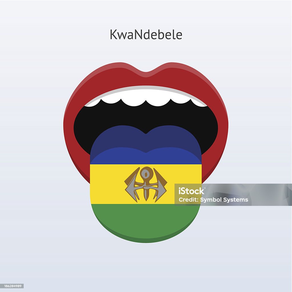 KwaNdebele языке. Абстрактный Язык человека. - Векторная графика Абстрактный роялти-фри