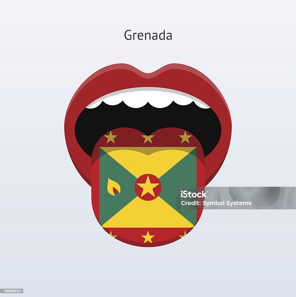 Grenade langue.  Abstrait Langue humaine. - clipart vectoriel de Abstrait libre de droits