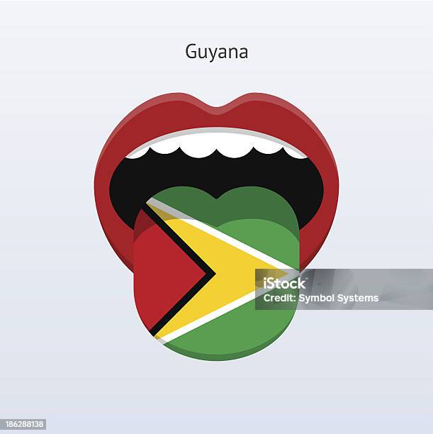 Guyana Lingua Astratto Lingua Umana - Immagini vettoriali stock e altre immagini di Aperto - Aperto, Aprire, Astratto