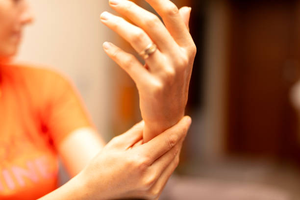istock Woman suffering from wrist pain 1862882661