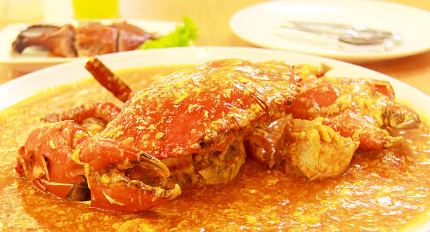 istock Stirred Fried Crab with Garlic, Pepper, Curry Powder. 186288866