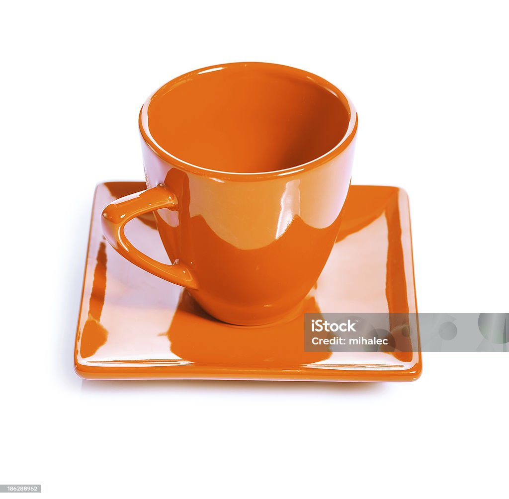 Taza de café de color naranja - Foto de stock de Alimento libre de derechos
