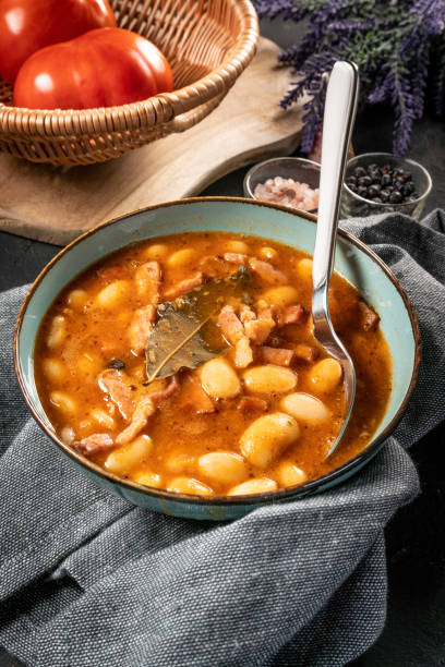 istock Beans with tomato sauce, bacon and sausage. 1862890473
