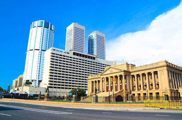 istock Yellow building beside skyscrapers in Colombo 186290944