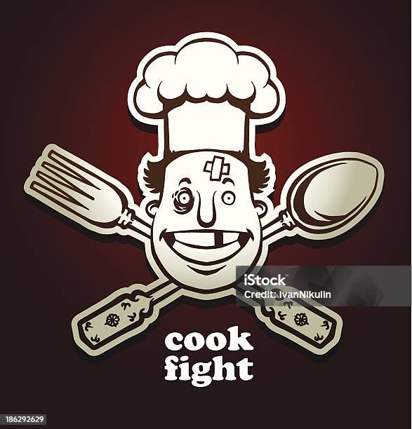 Vetores de Cook Luta Emblema Colher E Garfo e mais imagens de Concurso de culinária - Concurso de culinária, Almoço, Batalha - Guerra