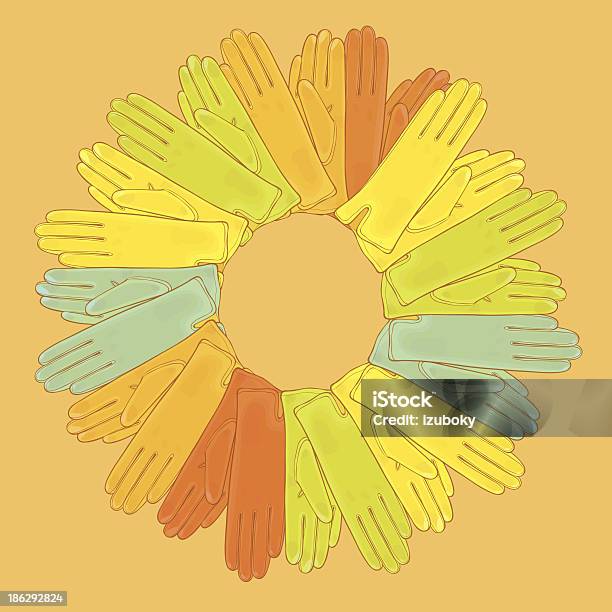 Zestaw Kolorowych Rękawice - Stockowe grafiki wektorowe i więcej obrazów Akcesorium osobiste - Akcesorium osobiste, Broszura, Ciepła odzież