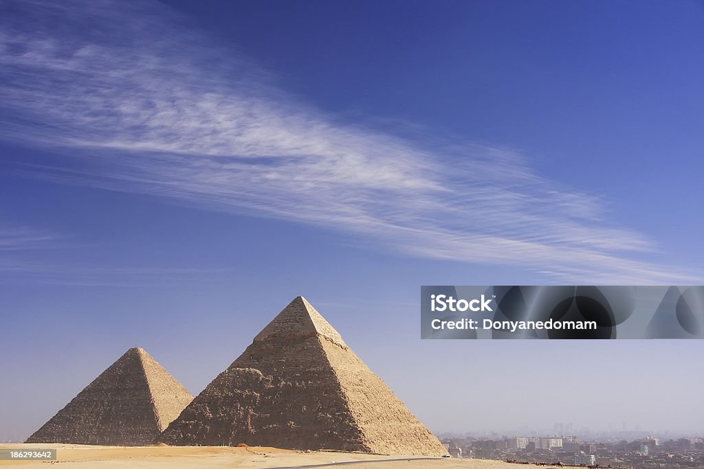 멋진 피라미드 of Giza, Cairo - 로열티 프리 경관 스톡 사진
