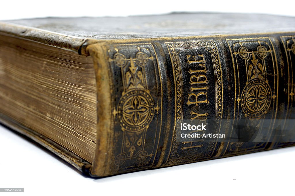 Colonne de la Sainte bible ancienne antique - Photo de Antique libre de droits