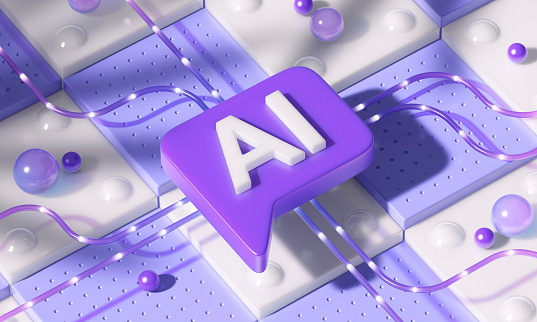 AI chatbot concept. 3D illustration