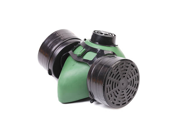 istock Side view of green gas mask. 186294327