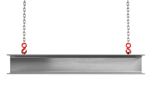 istock Lifting a steel beam isolated on a white background, clipping path included. 1862945238