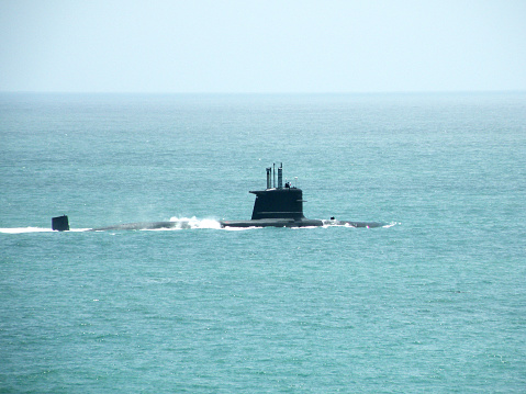 Navy submarine in the central coast, Viña del Mar, Valparaíso, Chile