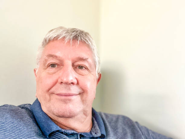 istock Senior Caucasian man selfie indoors 1862947880