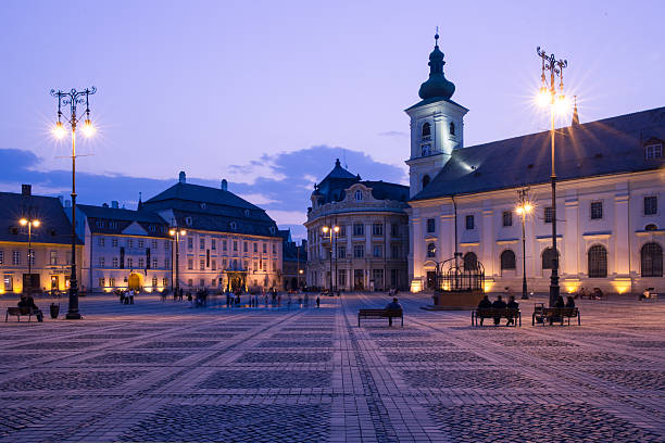 Sibiu Center de nuit - Photo