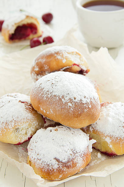 istock Homemade cakes with cherries. 186295256