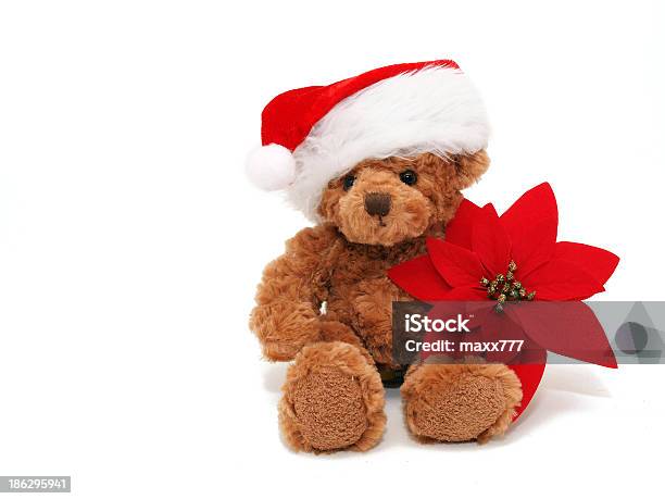 Foto de Natal Urso De Pelúcia e mais fotos de stock de Artigo de decoração - Artigo de decoração, Azevinho, Bico-de-Papagaio