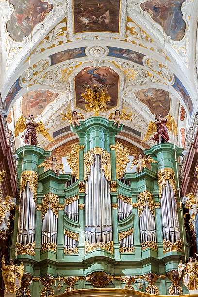 Beauty organ in Jasna Gora Sanctuary - Czestochowa, Poland. stock photo