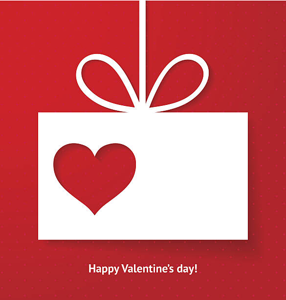 ilustraciones, imágenes clip art, dibujos animados e iconos de stock de applique de san valentín tarjeta o de fondo. - valentines day heart shape love gift