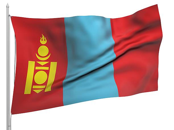 istock Flying Flag of Mongolia - All Countries 186299316
