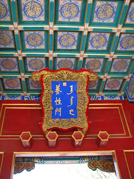 istock Gate of Cultivation plaque, Forbidden City, Beijing 186299435