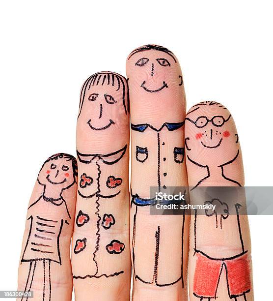 Fingers Family Stock Photo - Download Image Now - Adult, Boys, Child