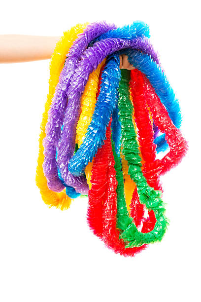 istock Hand Holding a Buch of Party Leis 186304697