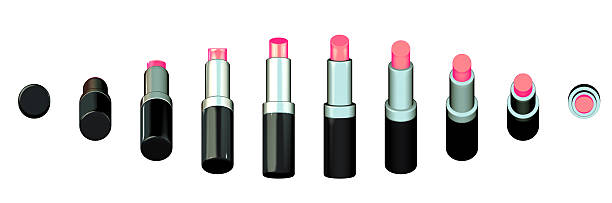 istock 3d trendy fashion graphical render of lipstick chain 186307225