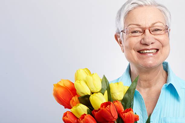 istock Grandmother at mother's day smiling 186307306