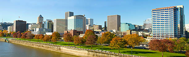 istock Portland Oregon Downtown Skyline along Waterfront Park 186307736