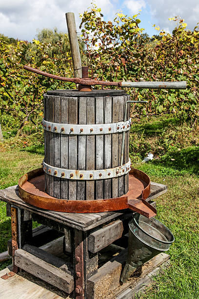 istock Antique wooden wine press 186307936