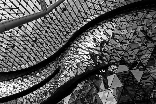istock Detail of Modern Architecture. Black and White. Textures 186307955