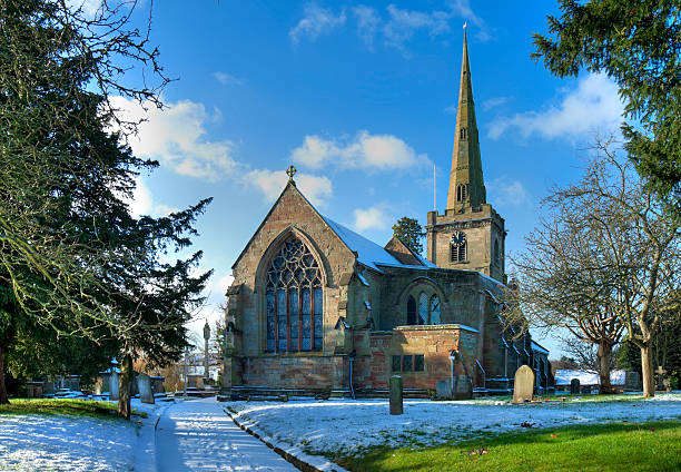 istock English church with snow 186308210