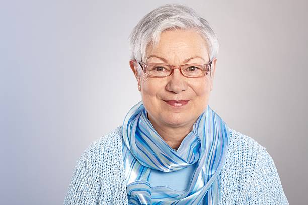 istock Portrait of kind old lady 186308529