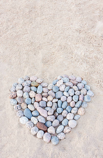 istock Heart made of round stones 186309331