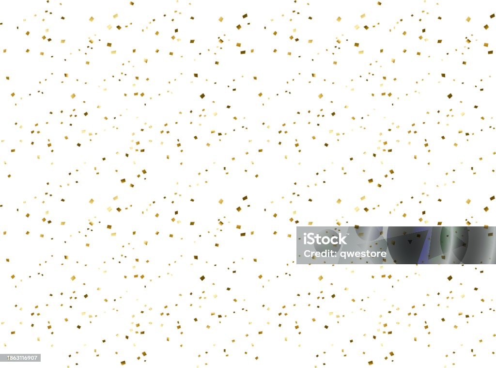 Confetti Dust Confetti Dust 22 Stock Illustration - Download Image Now - Gala, Gold ...