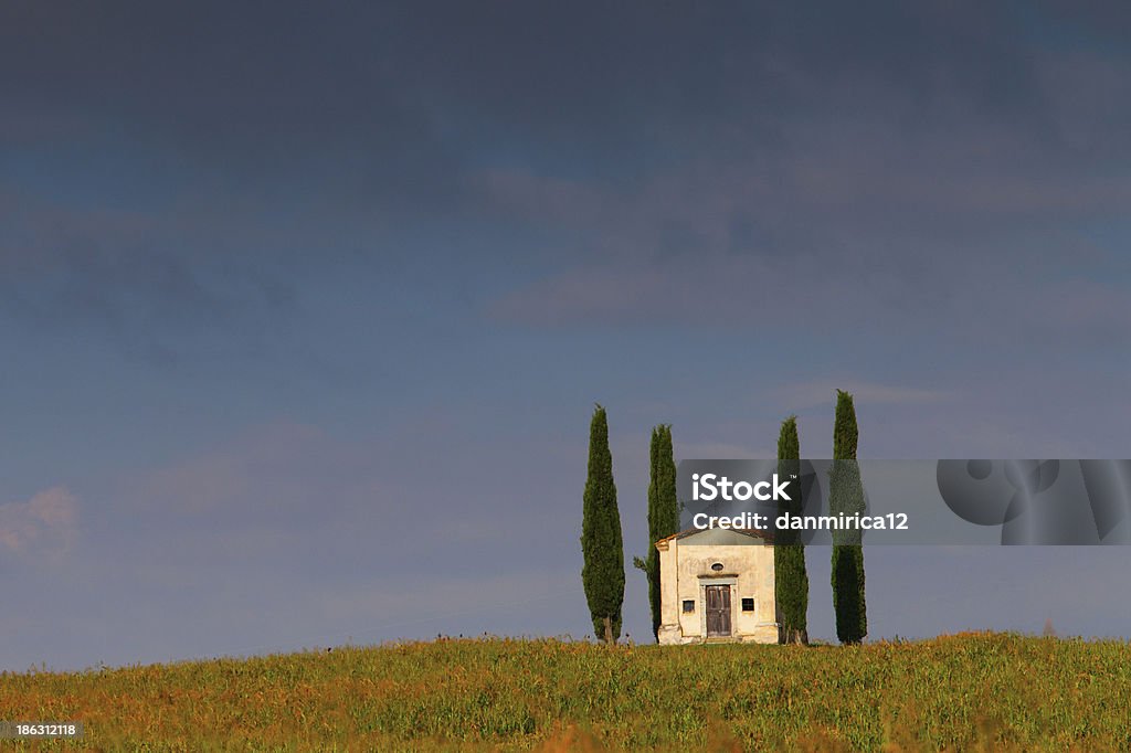 Land Landschaft in der Toskana, Italien - Lizenzfrei Agrarbetrieb Stock-Foto