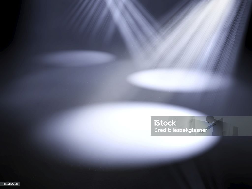 3d stage lights Spot Lit Stock Photo