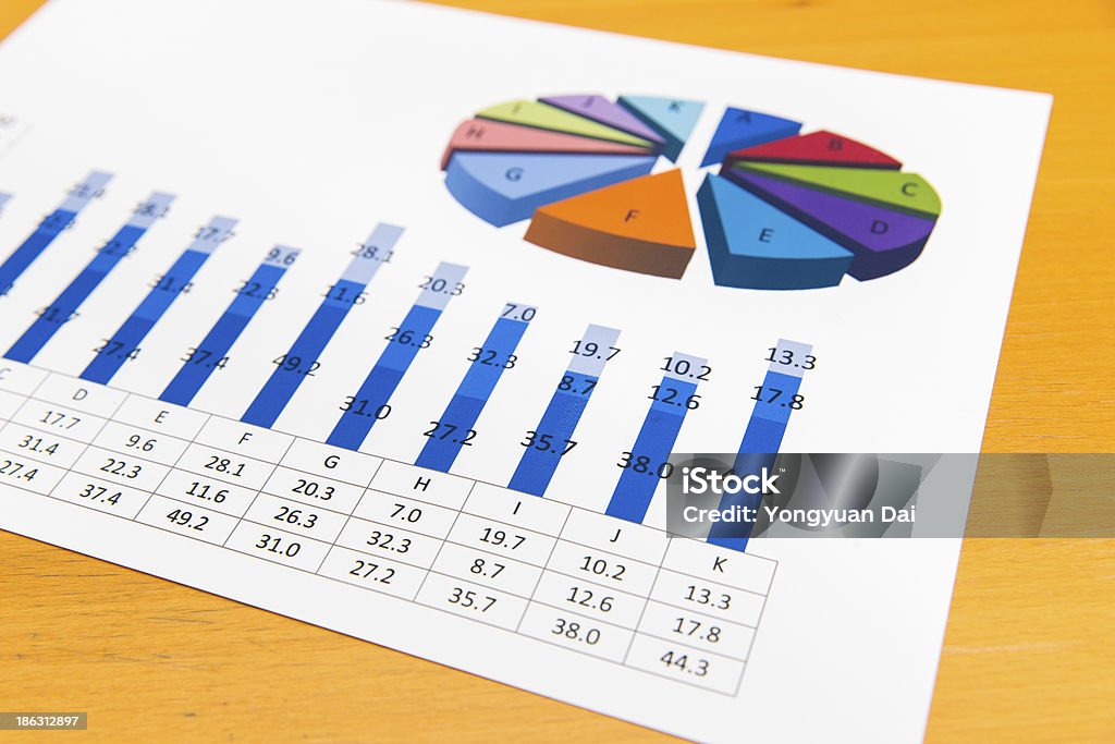 Grafiken und Diagrammen - Lizenzfrei Analysieren Stock-Foto