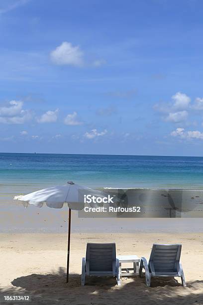 Chair On The Beach For Relax Stock Photo - Download Image Now - Backgrounds, Beach, Blue