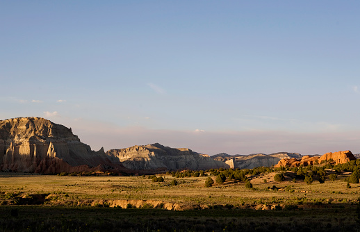Beautiful sunset clouds over Scotts Bluff National Monument