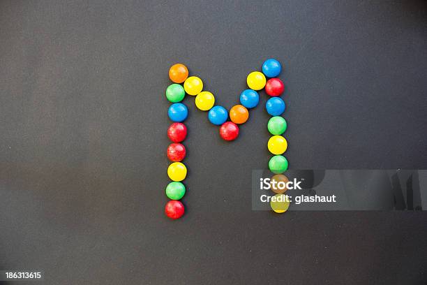 The Letter M Stock Photo - Download Image Now - Alphabet, Black Color, Blue
