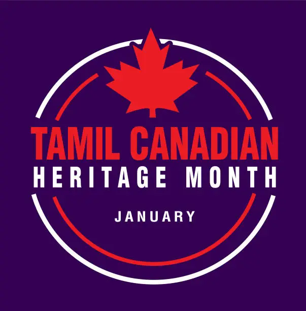 Vector illustration of Tamil Heritage Month January logo design template