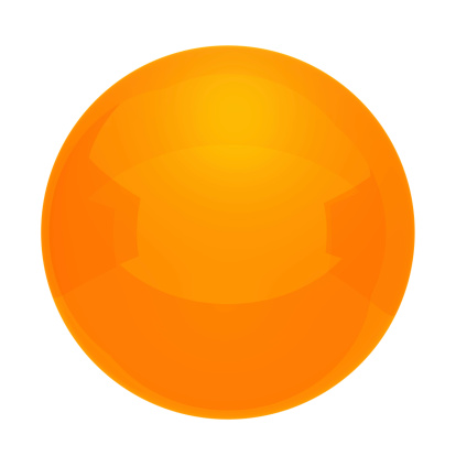 Orange ball on white background