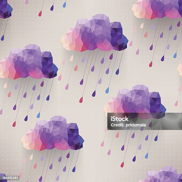 Retro Cloud Seamless Pattern Stock Illustration - Download Image Now - Abstract, Autumn, Backgrounds
