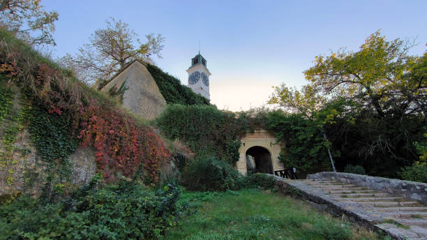istock Petrovaradin Fortress on the Danube river, panoramic view 1863159810