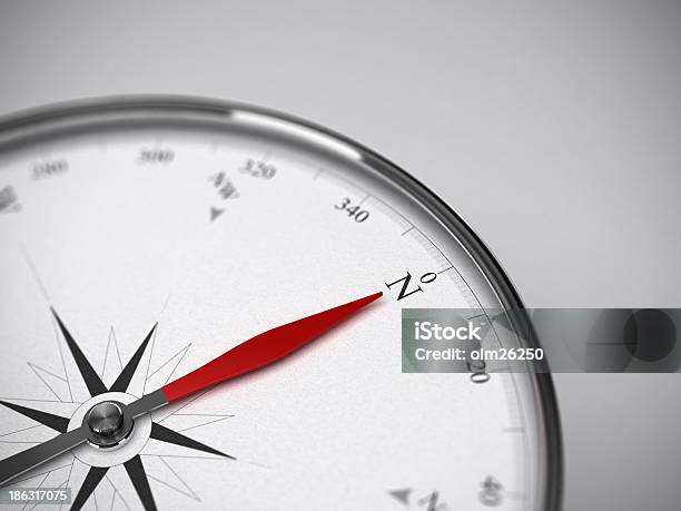 Compass Pointing To The North Stock Photo - Download Image Now - Accuracy, Angle, Compass Rose
