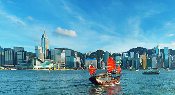 istock Junkboat in Hong Kong 186317310