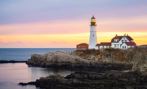 istock Portland Head Lighthouse at sunset 1863173340