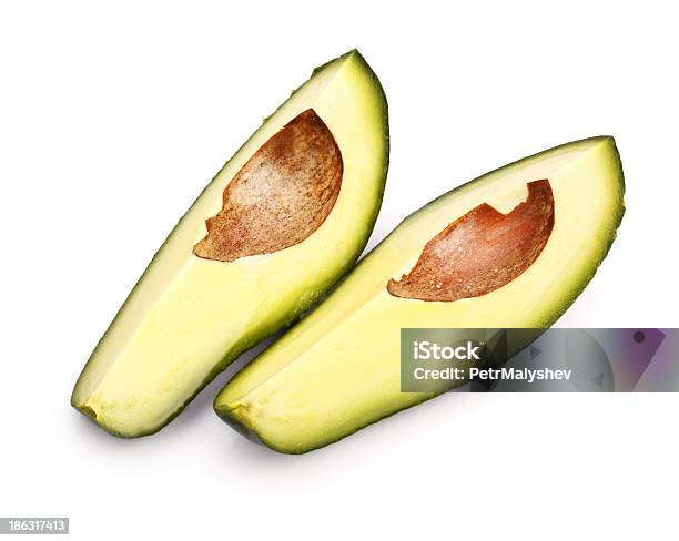 Avocado Slices Stock Photo - Download Image Now - Avocado, Brown, Cross Section