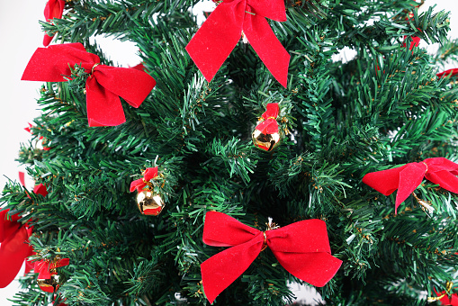 Close up on Christmas tree with decoration